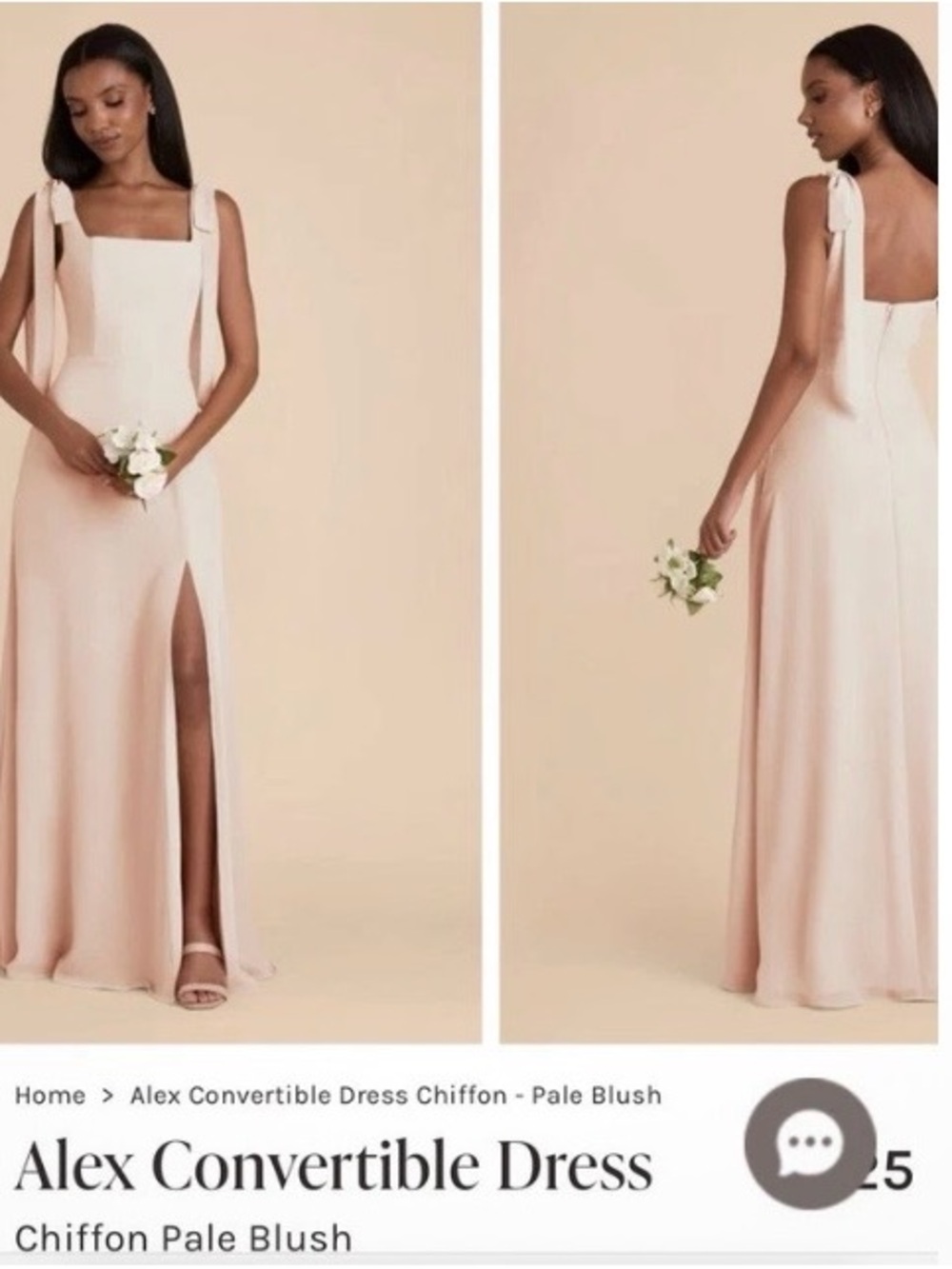 Pale blush maxi dress